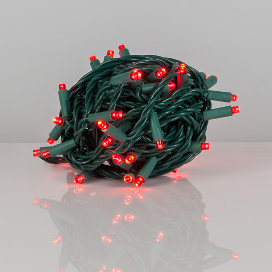 Red Outdoor LED String Lights, 50 ct, 4" Spacing 5MM