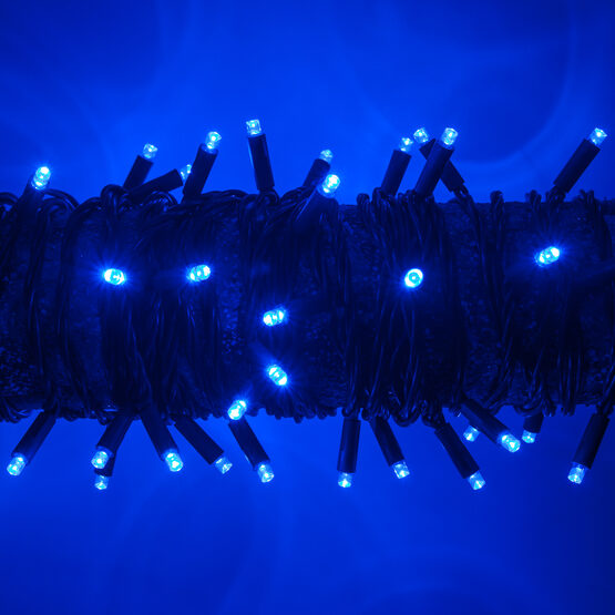 Blue Outdoor LED String Lights, 50 ct, 4" Spacing, 5MM