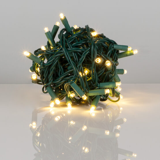 Warm White Outdoor LED String Lights, 50 ct, 4" Spacing 5MM