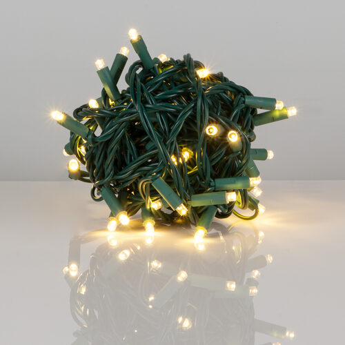 Warm White Outdoor LED String Lights, 50 ct, 4" Spacing 5MM