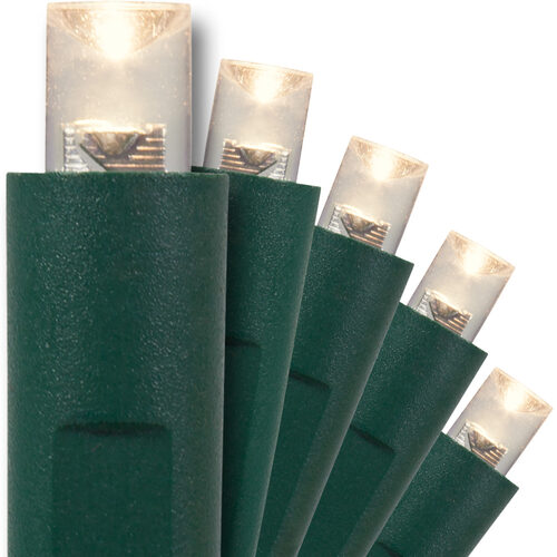 Warm White Outdoor LED String Lights, 50 ct, 4" Spacing 5MM
