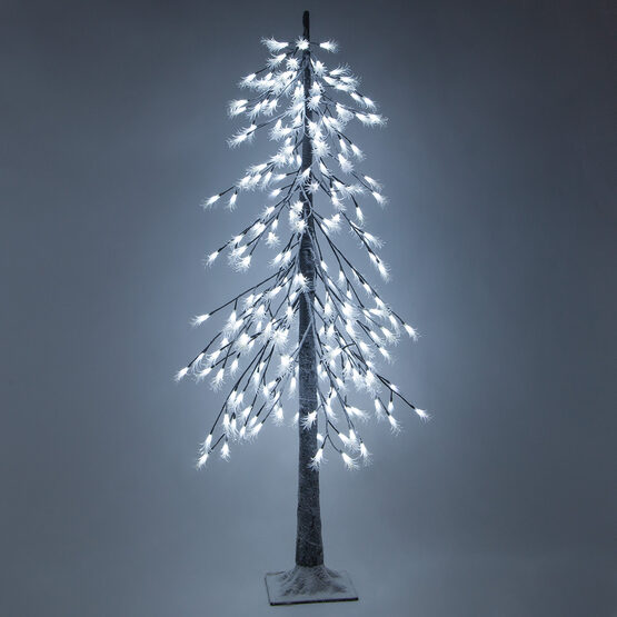 5' Cool White LED Frosted Alpine Wisp Tree