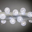 10' Crackle Bead LED Fairy Lights, Cool White, Silver Wire