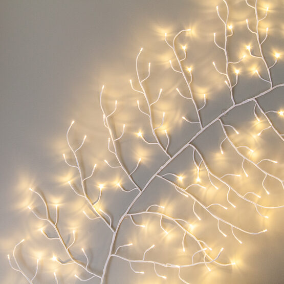 118" White Climbing Vine LED Lighted Branches, Warm White Lights, 1 pc