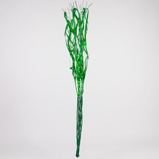 63" Green Curly LED Lighted Branches, Green Lights, 1 pc