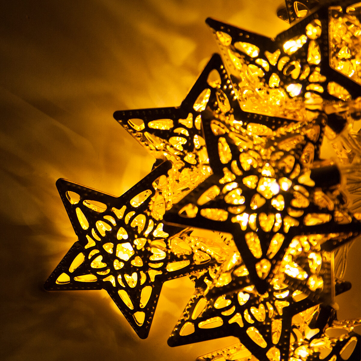 Metal star string deals lights