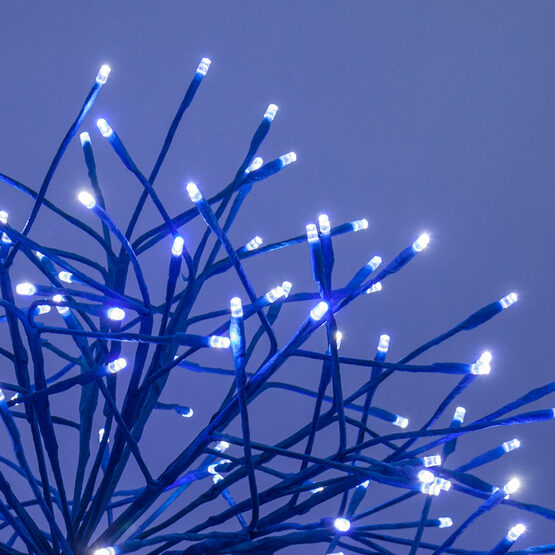 24" Blue Starburst LED Lighted Branches, Blue-Cool White Lights, 1 pc