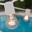 54' Outdoor Patio Light String, 24 Clear A15 Bulbs