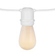54' Outdoor Patio Light String, 24 White S14 Bulbs