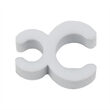 3/16" White Sculpture Clip, Pack of 100