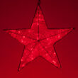 20" Red LED Hanging Star Light, Metallic Mesh Covered Frame