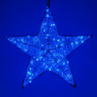 20" Blue LED Hanging Star Light, Metallic Mesh Covered Frame
