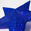 20" Blue LED Hanging Star Light, Metallic Mesh Covered Frame