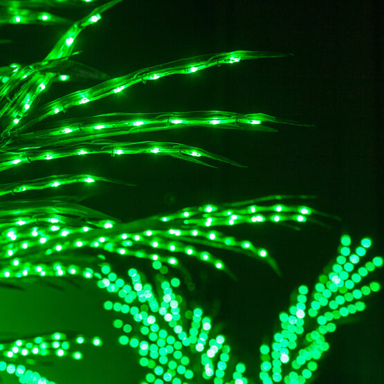 6' Classic Commercial LED Lighted Palm Tree with Green Canopy