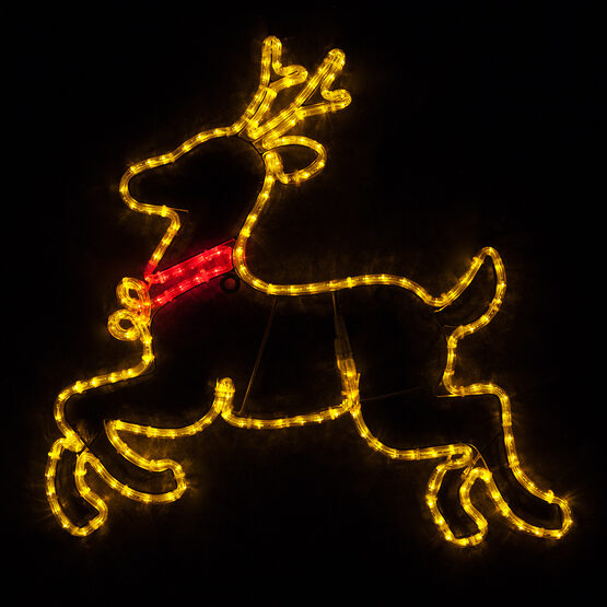 28" Reindeer, Gold LED Lights