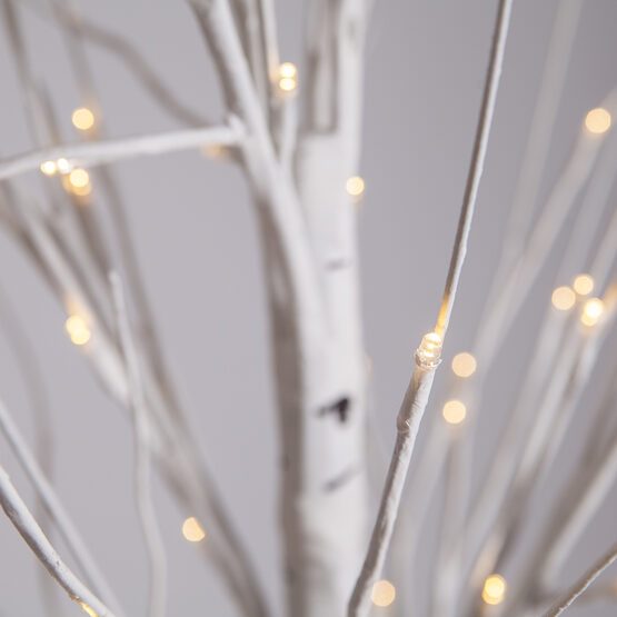 2.5' Warm White LED Birch Tree