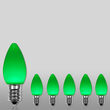 C7 Smooth OptiCore LED Light Bulbs, Green