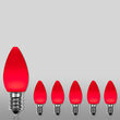 C7 Smooth OptiCore LED Light Bulbs, Red