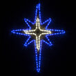 28" LED Blue and Cool White Bethlehem Star with Cross Center 