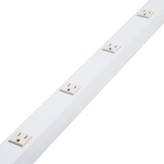 Curtain Light Power Strip, White, 15 Amp