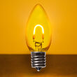 C9 FlexFilament TM Vintage LED Light Bulb, Gold Transparent Glass