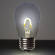 S14 FlexFilament TM Vintage LED Light Bulb, Cool White Transparent Glass