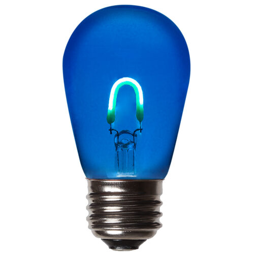 S14 120V FlexFilament TM Vintage LED Light Bulb, Blue Transparent Glass Medium Base