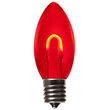 C9 FlexFilament TM Vintage LED Light Bulb, Red Transparent Acrylic