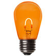 S14 FlexFilament TM Vintage LED Light Bulb, Amber / Orange Transparent Glass