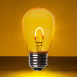 S14 FlexFilament TM Vintage LED Light Bulb, Gold Transparent Glass