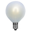 G50 FlexFilament TM Vintage LED Light Bulb, Cool White Satin Glass