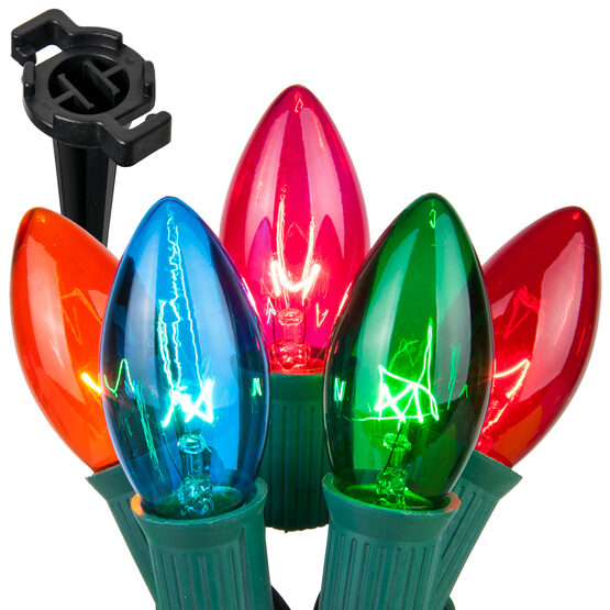 C9 Pathway Lights, Multicolor, 4.5 inch Stakes, 100'