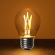 G45 Globe Light FlexFilament TM LED Edison Light Bulb, Warm White Antiqued Glass