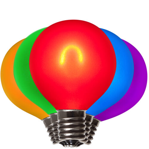 G50 120V FlexFilament TM Vintage LED Light Bulb, Multicolor Satin Glass Intermediate E17 Base