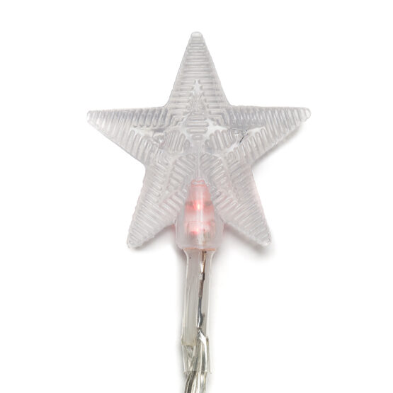 Battery Operated LED Star Lights String Lights, 10 Red, Green, Blue Twinkle Lights