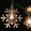 Battery Operated LED Snowflake String Lights, 10 Warm White Lights