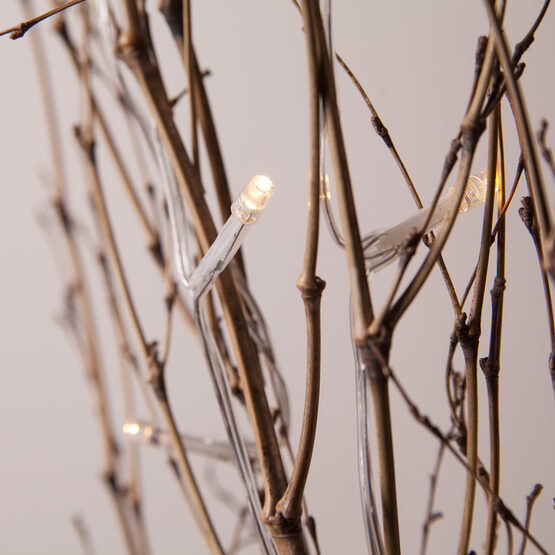 30" Battery Operated Brown Bamboo Lighted Branches with Warm White LED Lights, 1 pc