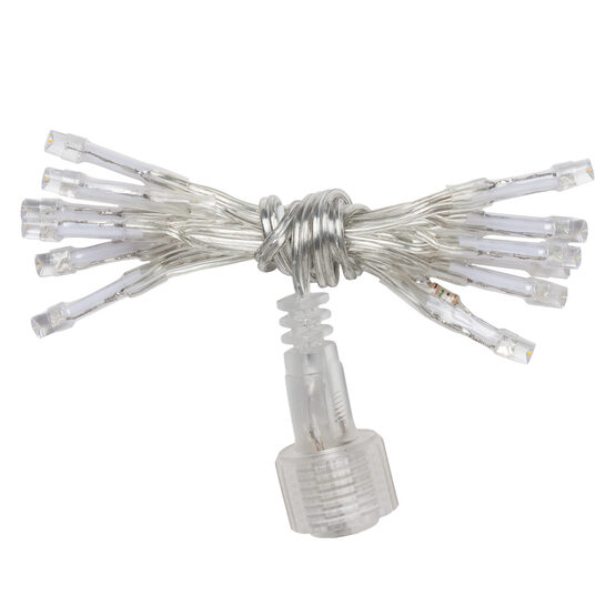 Aurora Superstar TM Light String, 12 Warm White LED Mini Lights, Clear Wire