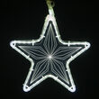 10" Clear Star Light with Geometric Laser Etching 