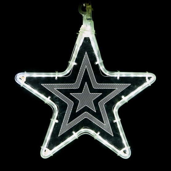 10" Clear Star Light with Star Laser Etching 