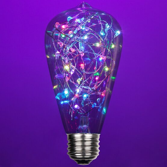ST64 LEDimagine TM Fairy Light Bulb, RGB Color Change