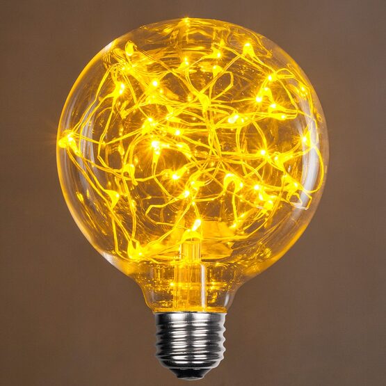 G95 LEDimagine TM Fairy Globe Light Bulb, Gold