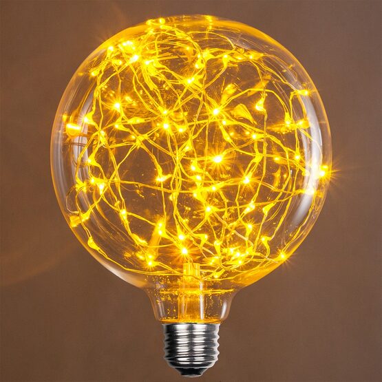 G125 LEDimagine TM Fairy Globe Light Bulb, Gold