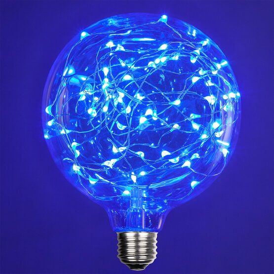 G125 LEDimagine TM Fairy Globe Light Bulb, Blue