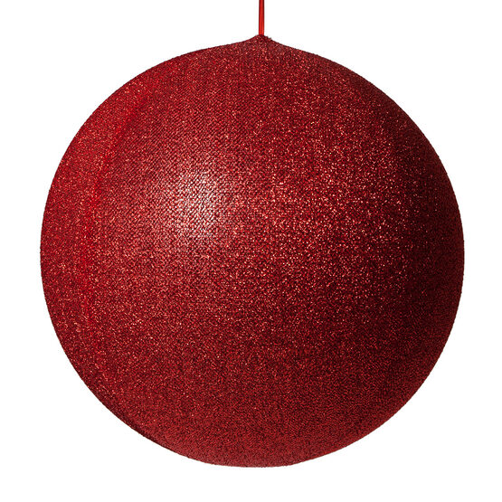 20" Red Inflatable Christmas Ornament, Metallic Polymesh