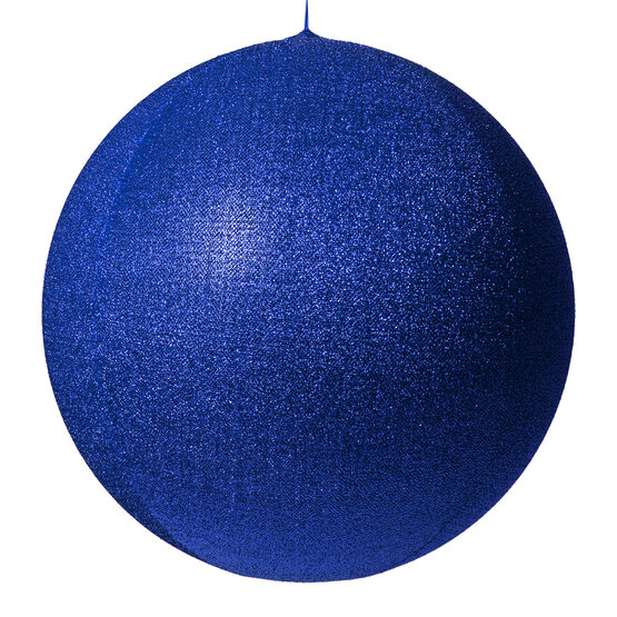 28" Blue Inflatable Christmas Ornament, Metallic Polymesh