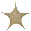 26" Gold Unlit Hanging Star, Fold Flat Frame with Metallic Polymesh
