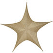 54" Gold Unlit Hanging Star, Fold Flat Frame with Metallic Polymesh