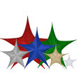 54" Silver Unlit Hanging Star, Fold Flat Frame with Metallic Polymesh