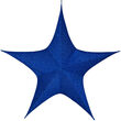 60" Blue Unlit Hanging Star, Fold Flat Frame with Metallic Polymesh